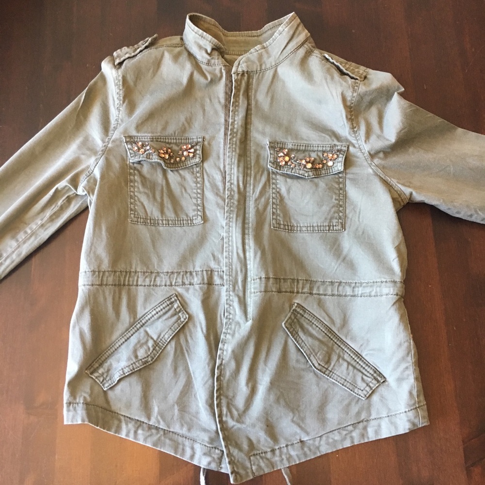 Super cute and trendy Army Green Utility Jacket